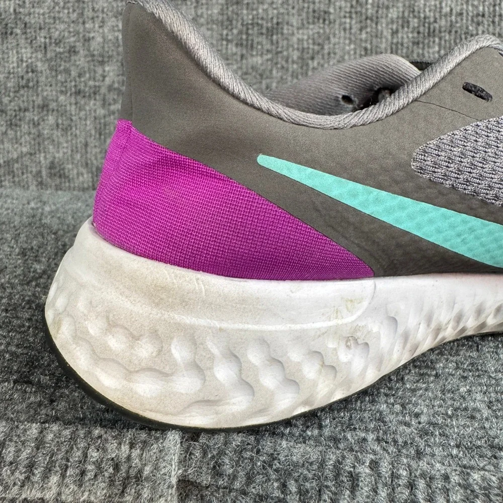 Nike Revolution 5 Womens Running Shoes Grey Teal Pink BQ3204-013 Sz 6.5